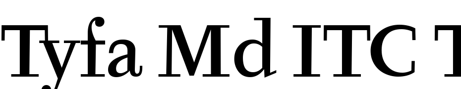 Tyfa Md ITC TT Medium cкачати шрифт безкоштовно